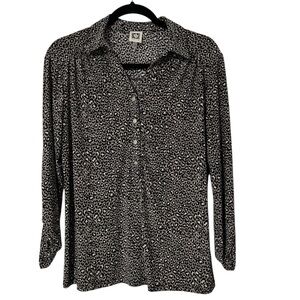 Anne Klein poliéster animal print size M